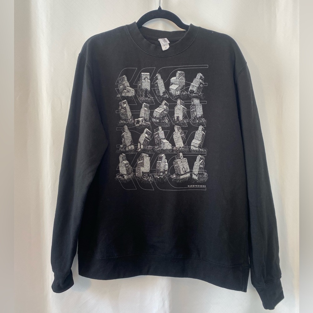 Hardpressed The Beacons Black Unisex Cotton Jersey Crewneck Graphic Sweatshirt M